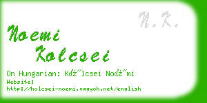 noemi kolcsei business card
